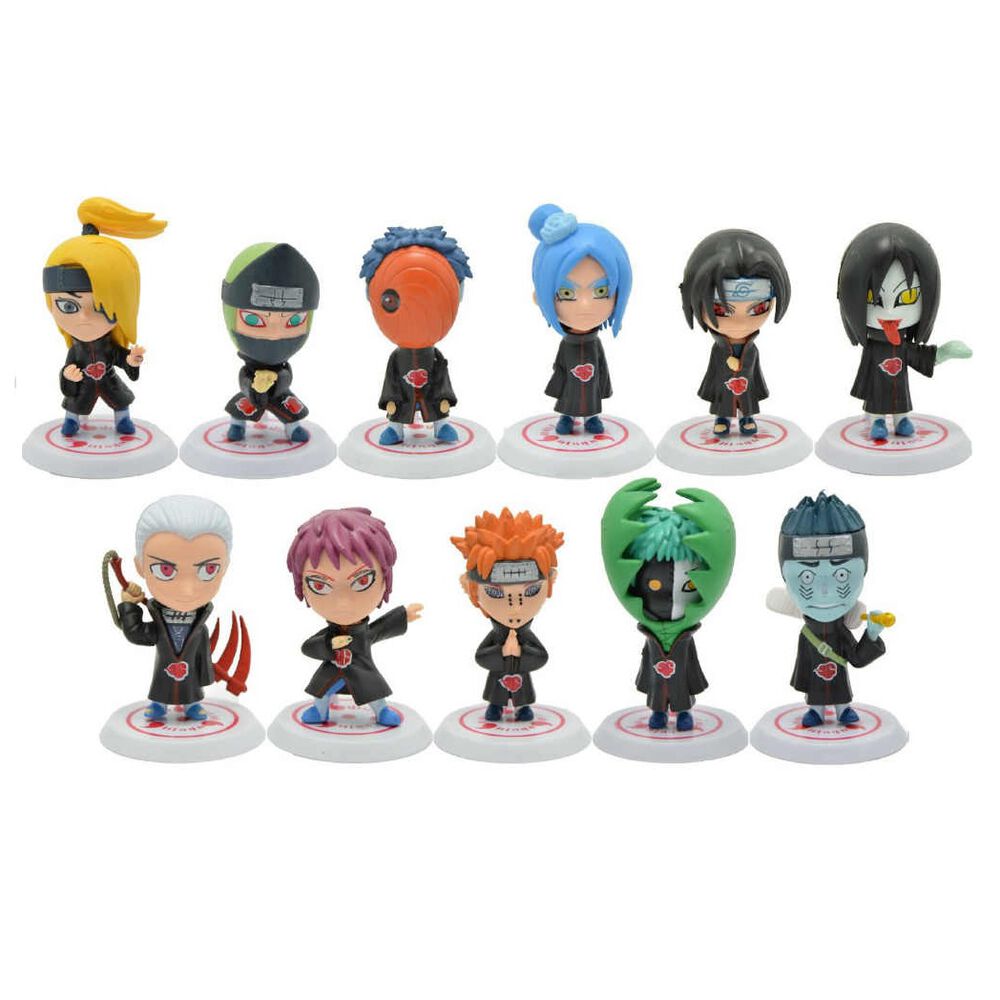 Set 11 Figuras Akatsuki - Naruto Shippuden / Pain / Itachi image number 0.0