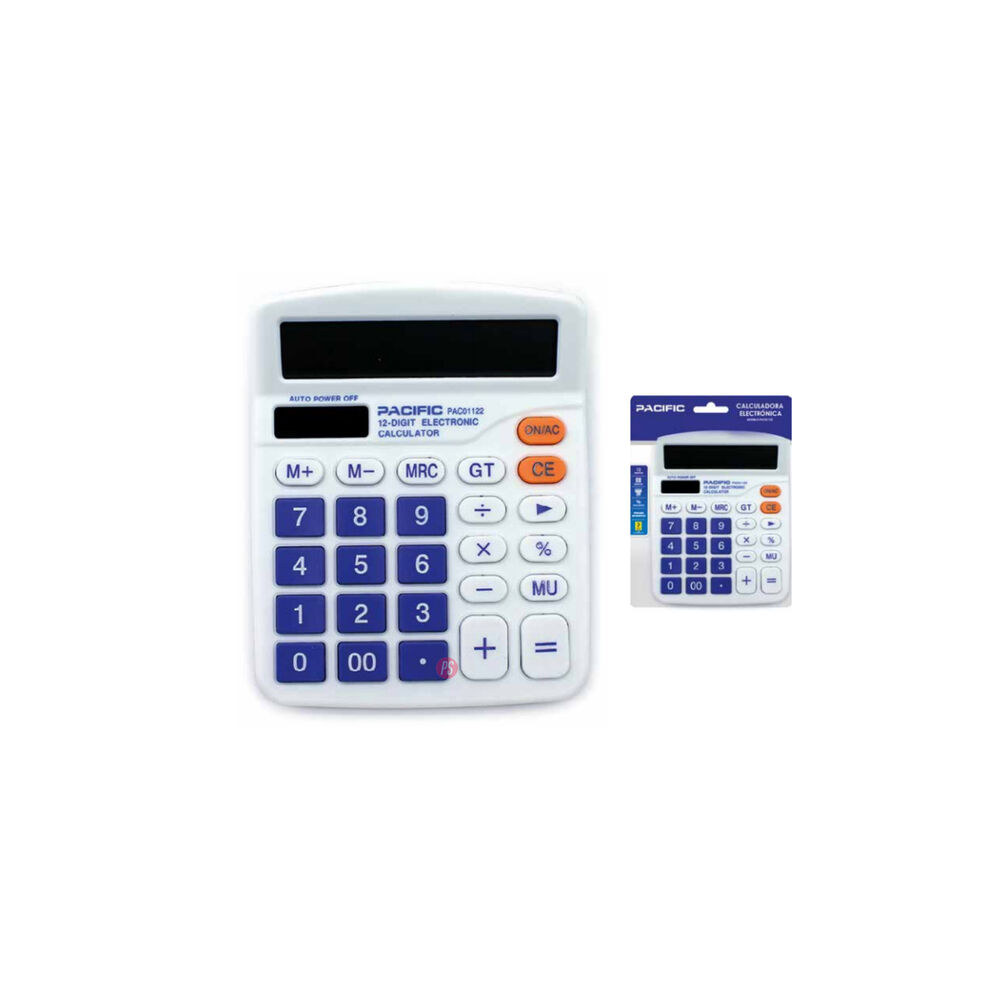 Calculadora Electr&oacute;nica 12 D&iacute;gitos Azul - Ps image number 1.0