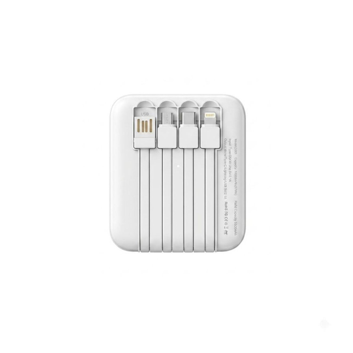 Power Bank Bater&iacute;a Port&aacute;til 10000mah Carga R&aacute;pida 4 Cables image number 0.0