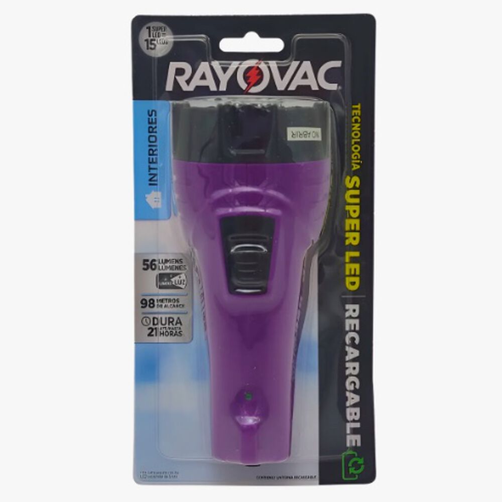 Linterna Superled Recargable Morada image number 0.0