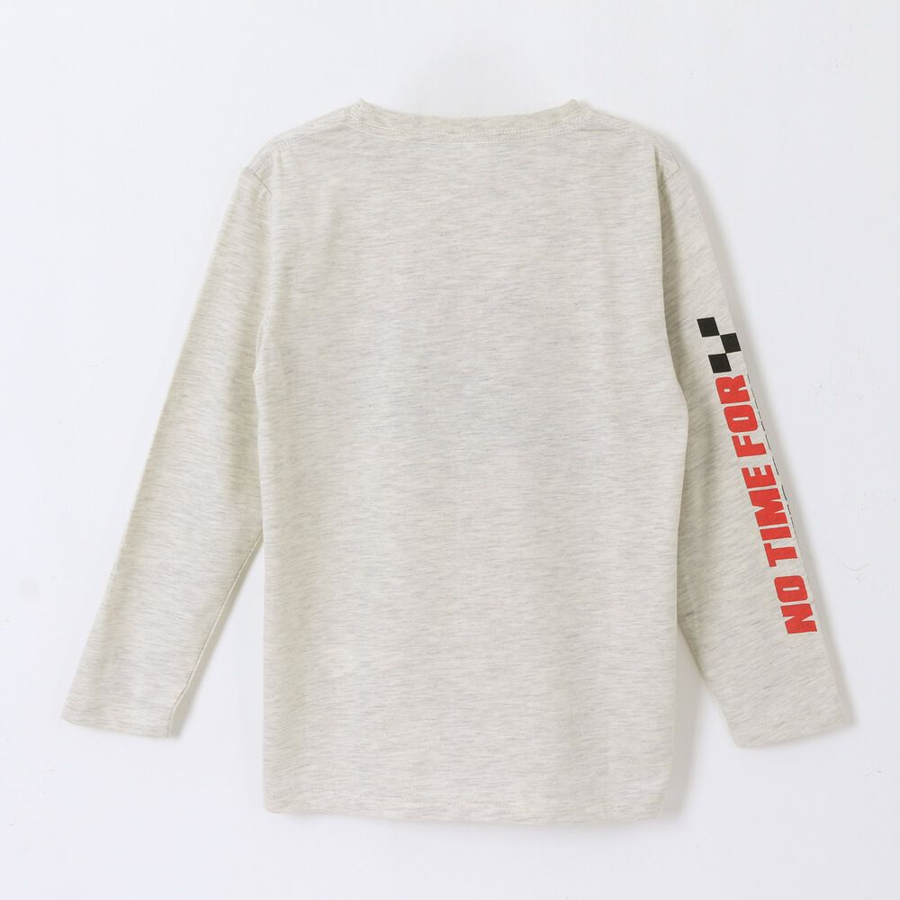 Polera Manga Larga Ni&ntilde;o Rayo Mcqueen Cars Gris Disney image number 1.0