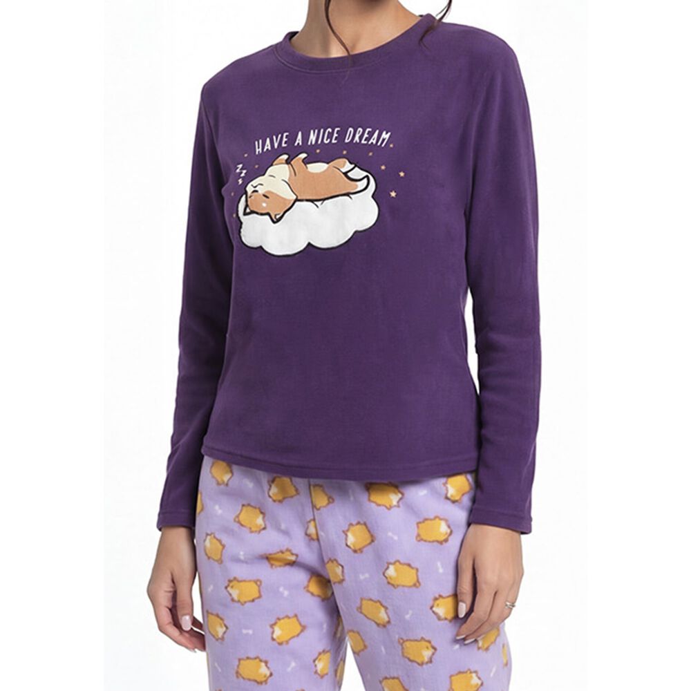 Pijama De Mujer Polar 60.1619m-mor image number 2.0