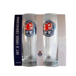 Set 2 Vasos De Vidrio Cerveceros 300ml U De Chile