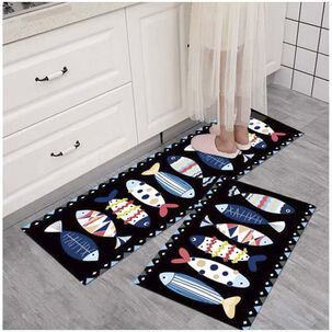 Pack De 02 Alfombra Para Cocina Con Antideslizantes Md01