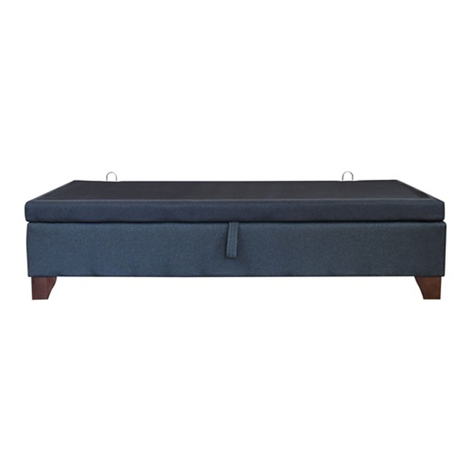 Base De Cama Ba&uacute;l Gris Full Plaza Largo 190 Cm Con Patas De Madera 11 Cm image number 0.0