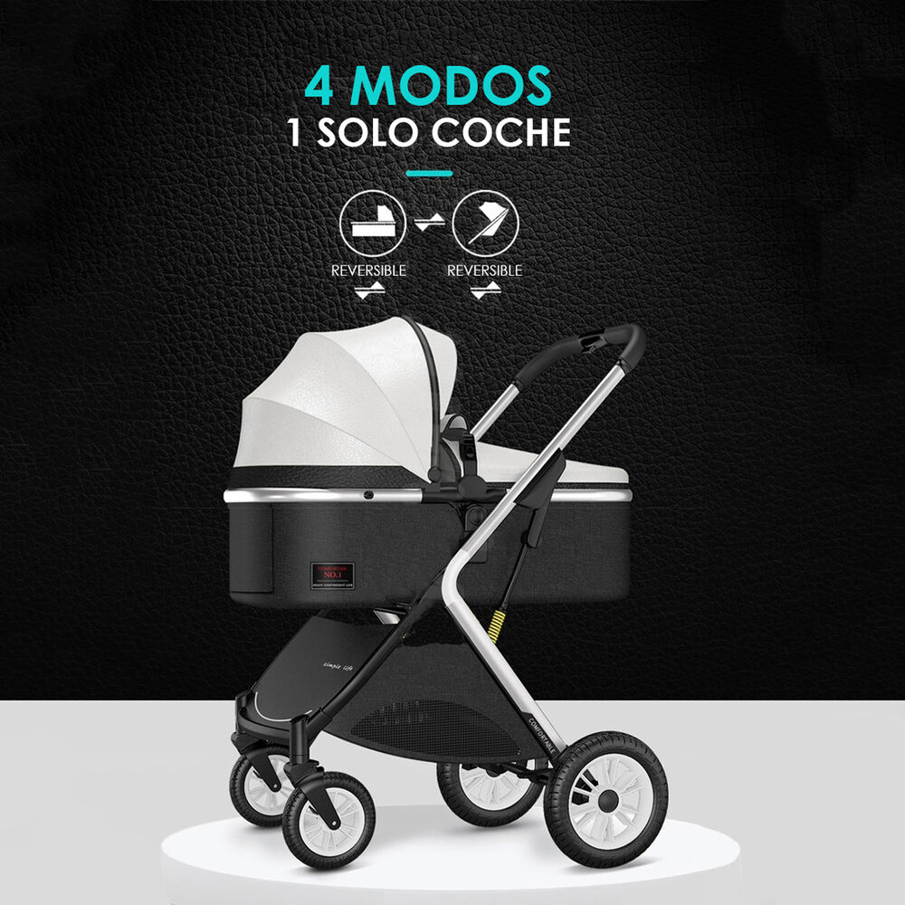 Coche Cuna 2 En 1 Multiposiciones Comfortable Beige Babymine image number 1.0