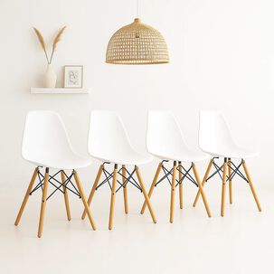 Pack De 4 Sillas Eames Blancas