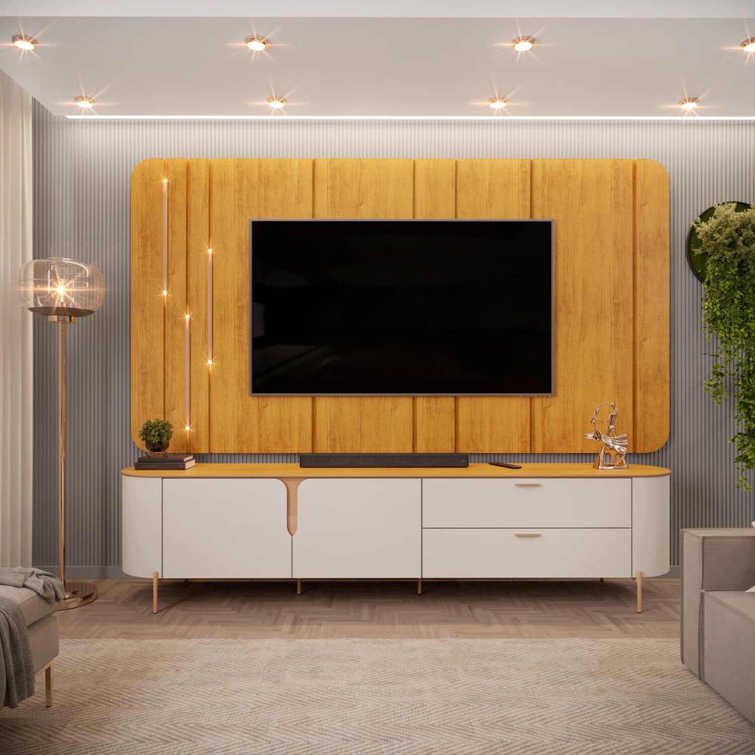 Home Tv Di Poretti Celine / 2 Puertas / 2 Cajones image number 3.0