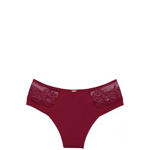 Bikini Microfibra Encaje Rojo 2rios