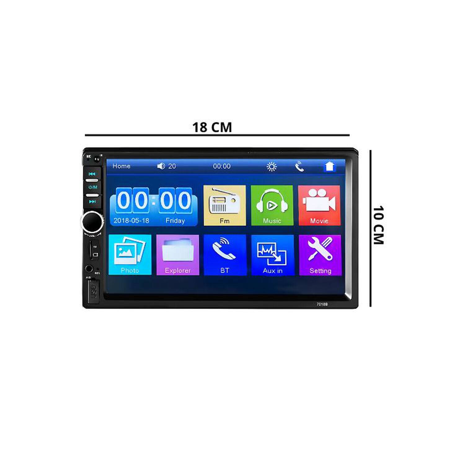 Radio Pantalla T&aacute;ctil Para Autos 7" Pulgadas Bluetooth image number 1.0