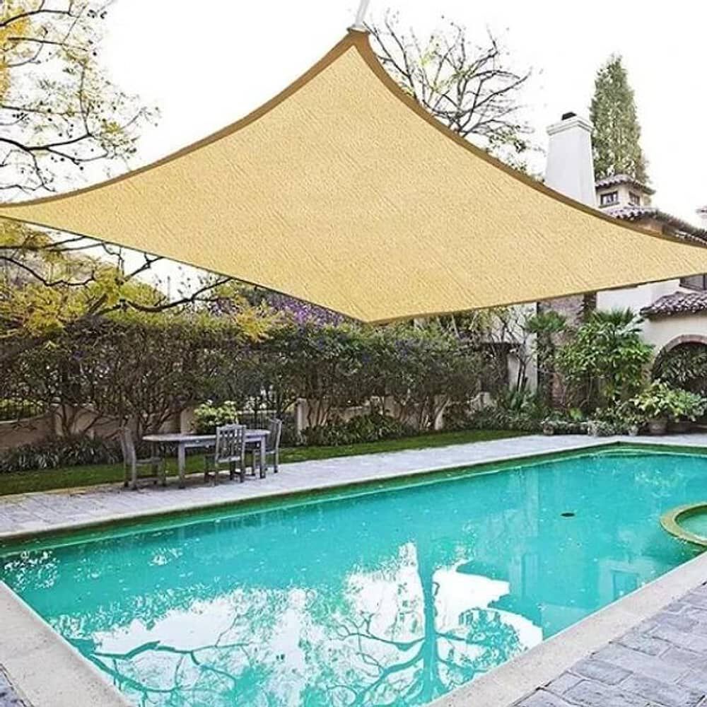 Toldo Vela 5x4 Rectangular Beige Sombreadora Malla image number 4.0