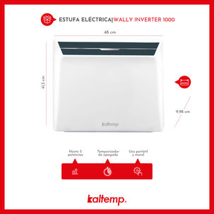 Estufa Electrica Calefactor Kaltemp Wally Inverter 1000w Wifi