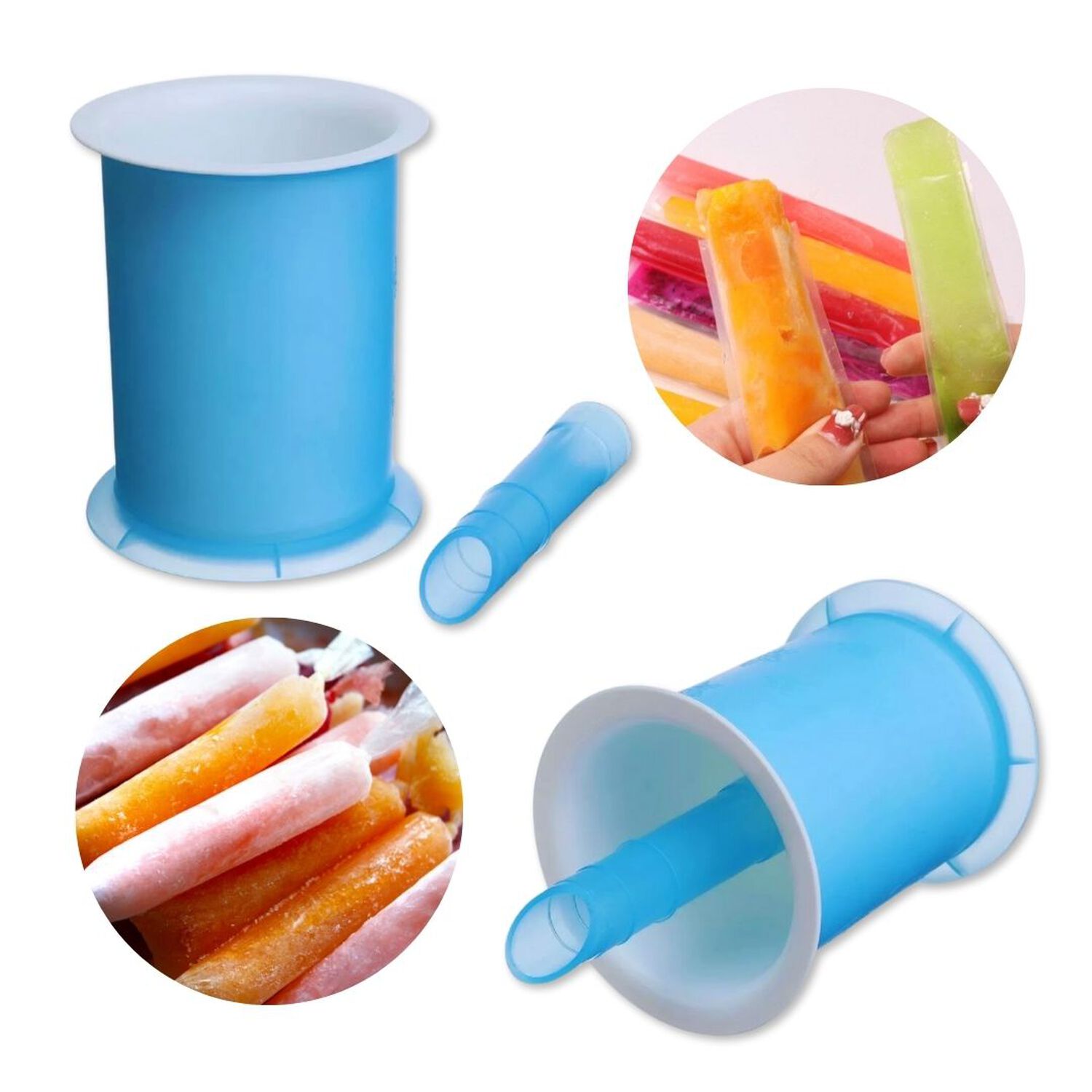 Molde Manual Para Cubos Helados Caseros + 20 Bolsas image number 1.0