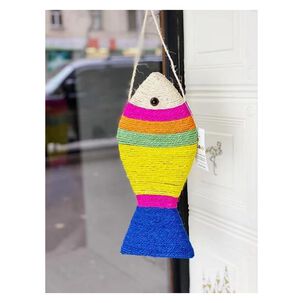 Rascador Para Gatos Con Diseño De Pez Multicolor Colgante