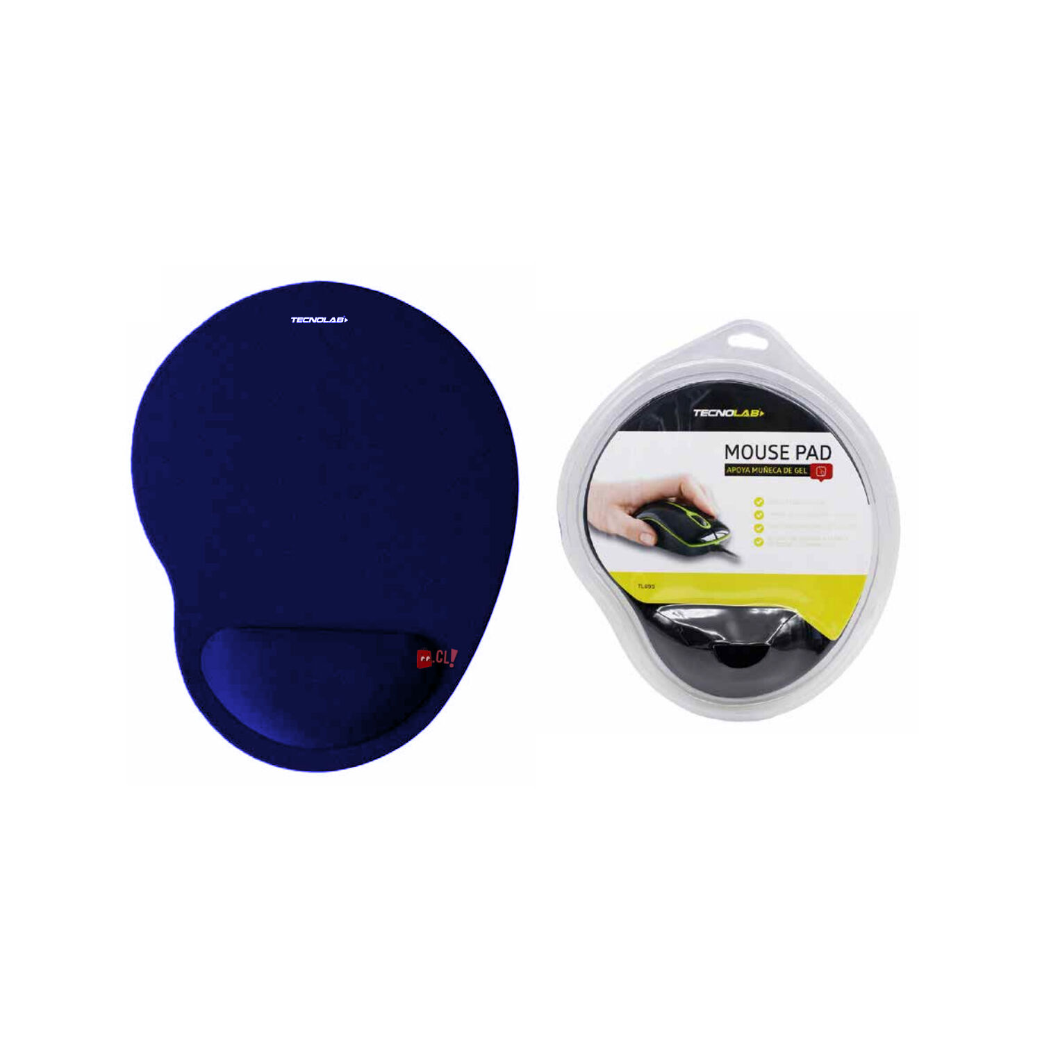 Mouse Pad Con Apoya Mu&ntilde;eca De Gel Azul - Ps image number 1.0