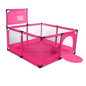 Corral Infantil 128cm Con Aro De B&aacute;squet Y Puerta Segura