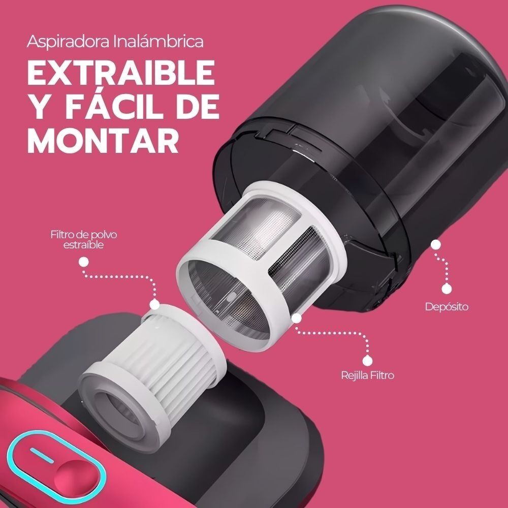 Aspiradora Inal&aacute;mbrica Eliminadora De &Aacute;caros Al Vac&iacute;o image number 6.0
