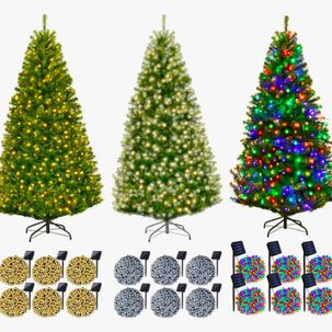 &Aacute;rbol Navidad Pascua Base 6 Luces Led