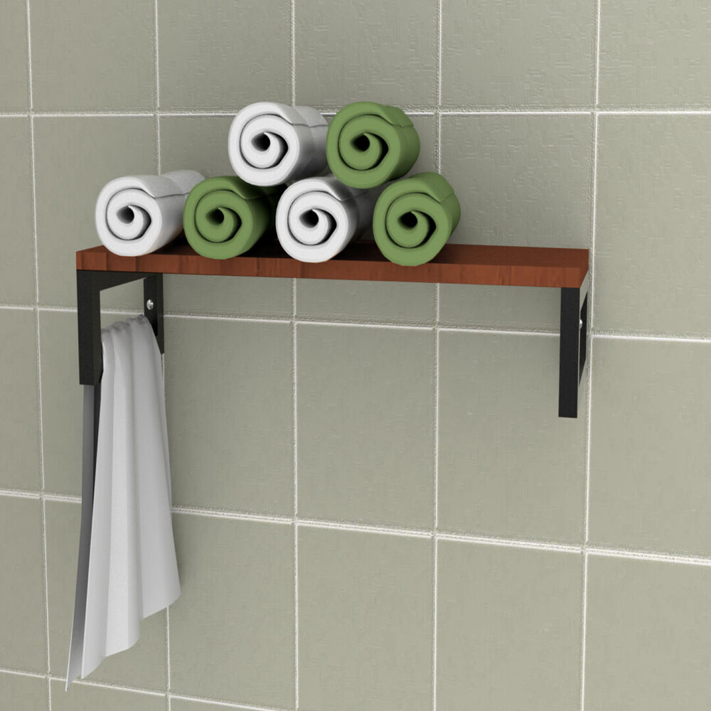 Repisa Dise&ntilde;o Industrial 1 Tabla 60cm X 20cm Cafe image number 0.0