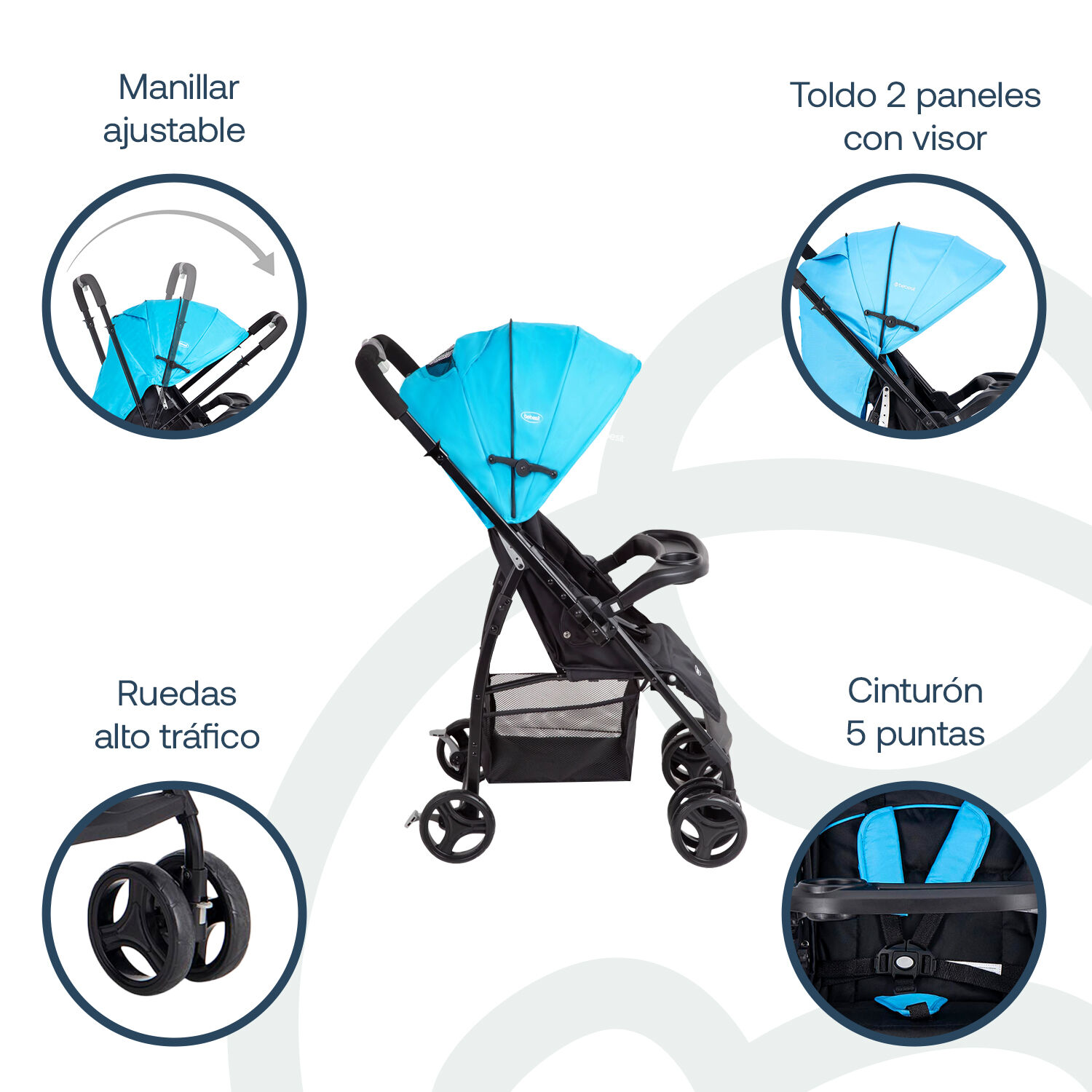 Coche Travel System Go Lite Azul image number 2.0