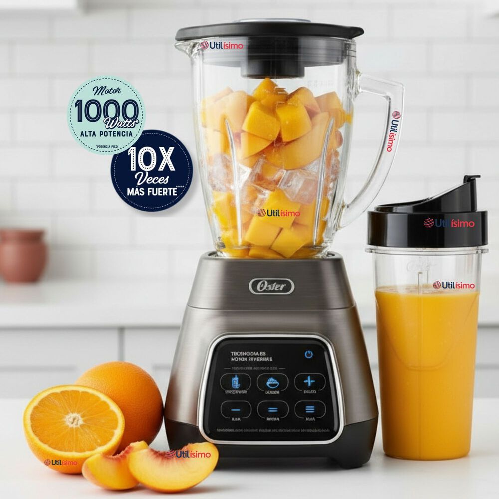 Licuadora Oster Programas Autom&aacute;ticos Tecnolog&iacute;a Reversible,t&aacute;ctil Y Vaso Blend-n-go Blstpyg1312xbg image number 0.0