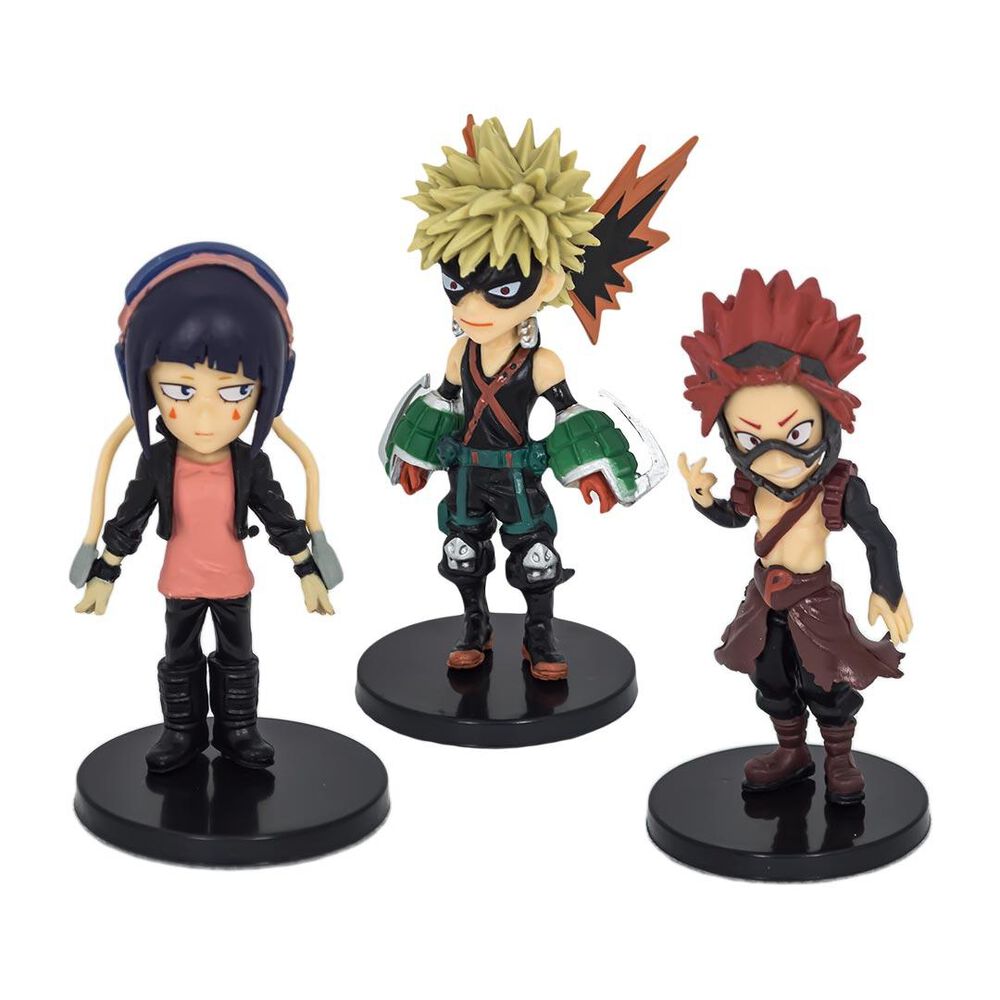 Set 3 Figuras Boku No Hero Heroe Bakugo Kirishima Kyoka Jiro image number 0.0