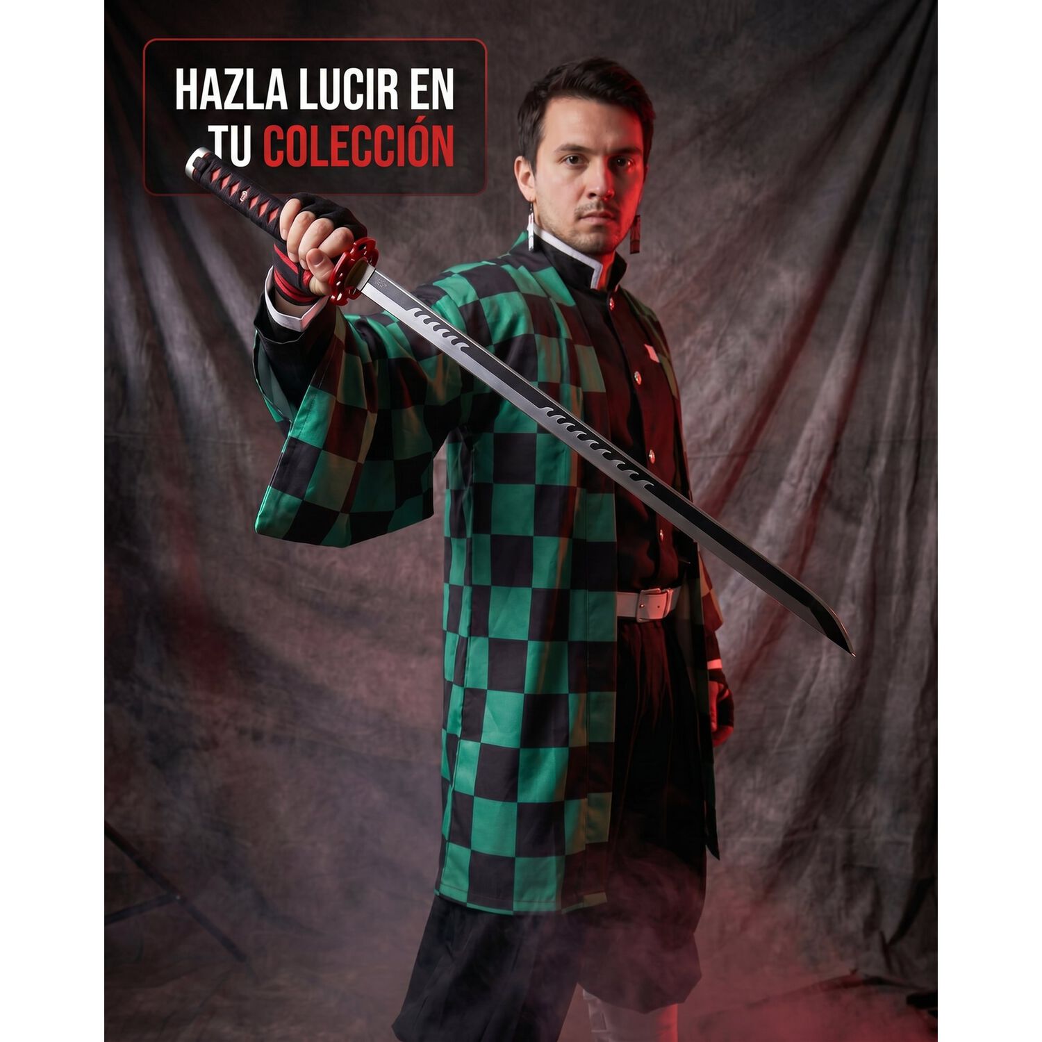 Cosplay Espada Kamado Tanjiro Fuego Kimetsu No Yaiba image number 2.0