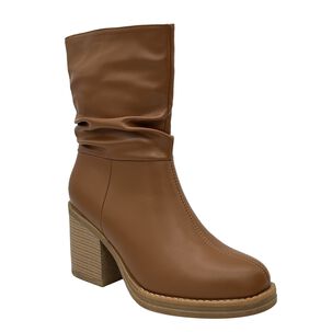 Bota Para Mujer, Caf&eacute;, Media Pantorrilla Danicolle