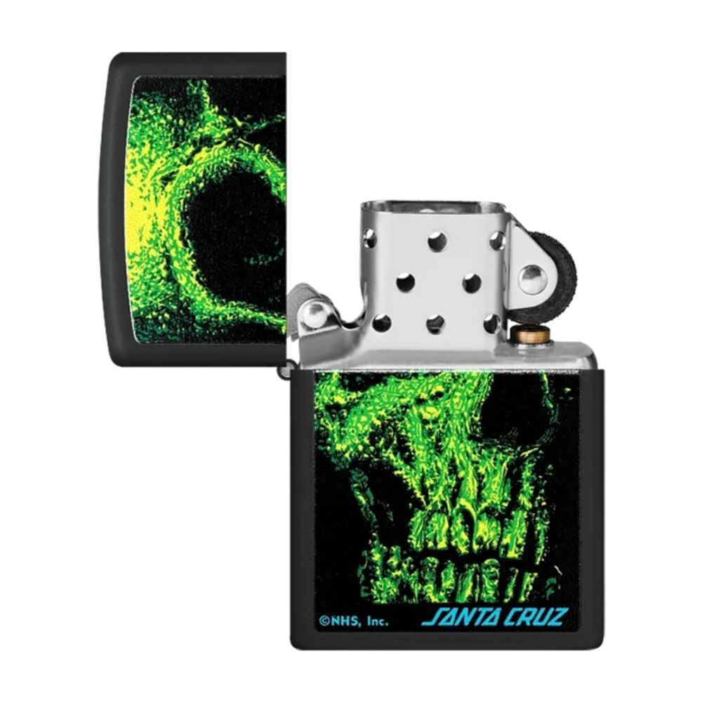 Encendedor Zippo Santa Cruz Skull Verde Negro Zp48743 image number 3.0