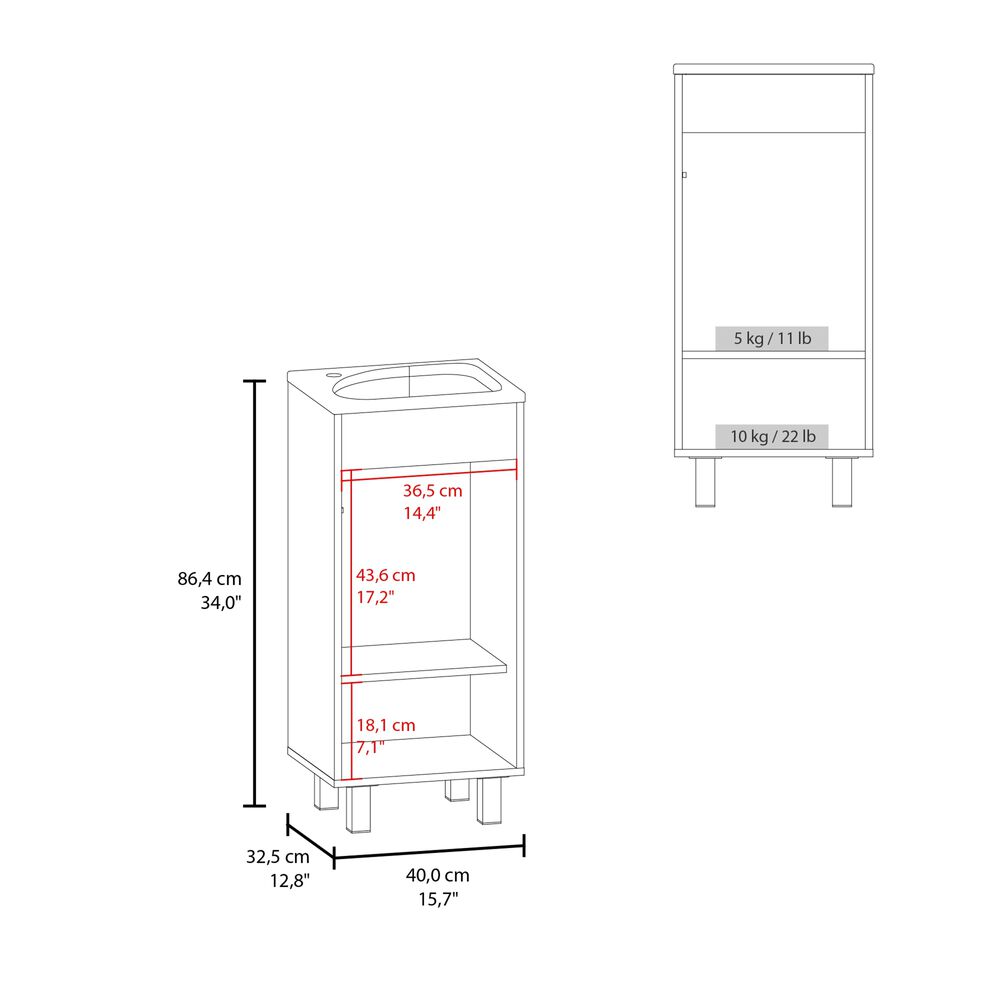 Vanitorio 86,4x40x32,5 Cm 1 Puerta image number 6.0