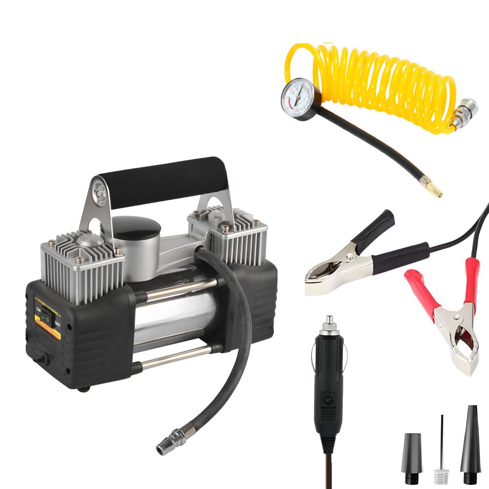 Compresor De Aire Para Autos 12v Doble Cilindro 150 Psi Max image number 8.0