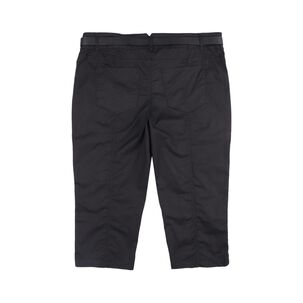 Bermuda Pescador Liso Con Cinturón Tiro Medio Regular Mujer Geeps