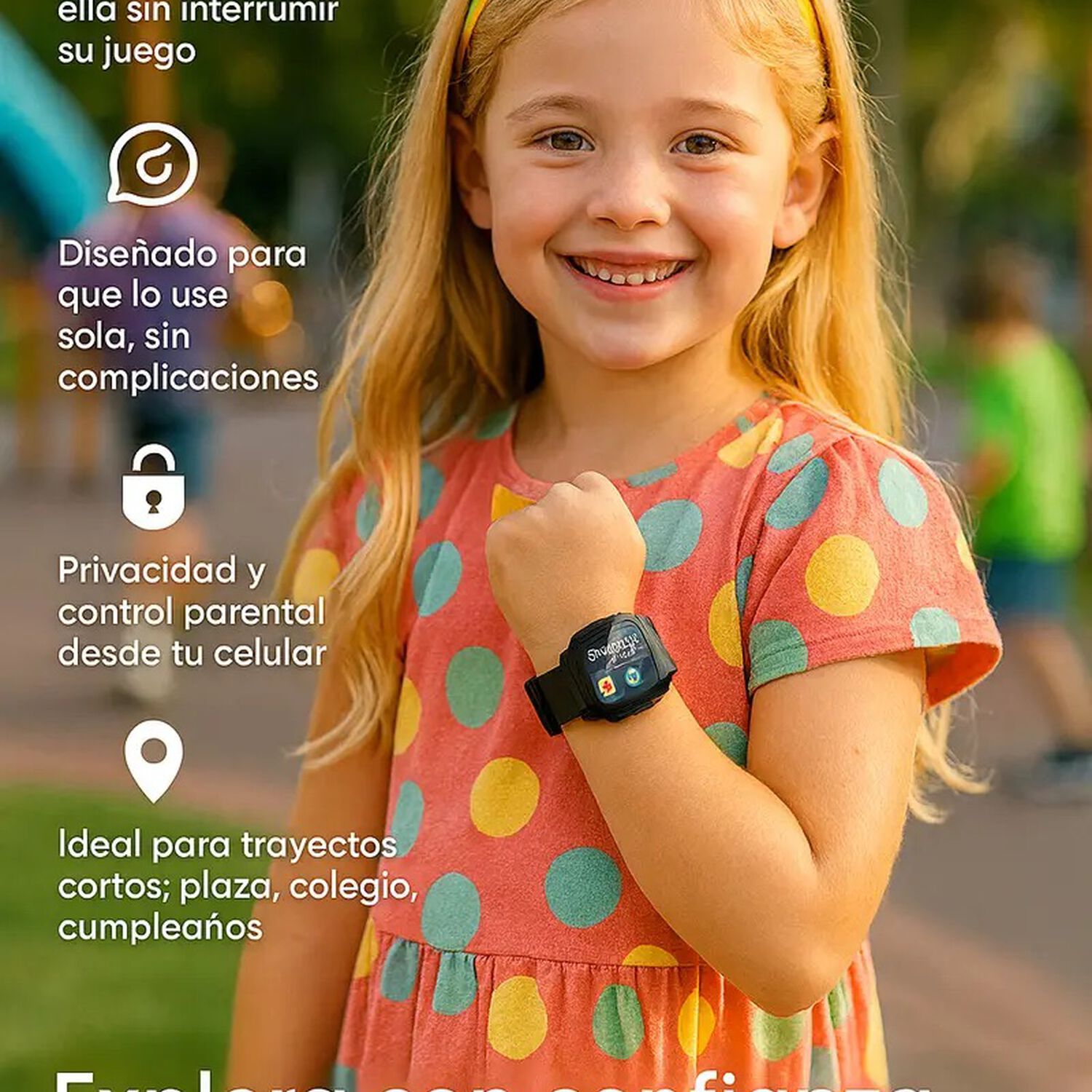 Hoco Y104 Smart Watch Reloj Inteligente Para Ni&ntilde;os 4g Gps - Negro image number 3.0