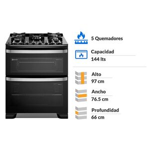Cocina A Gas Electrolux F5edb 5 Quemadores