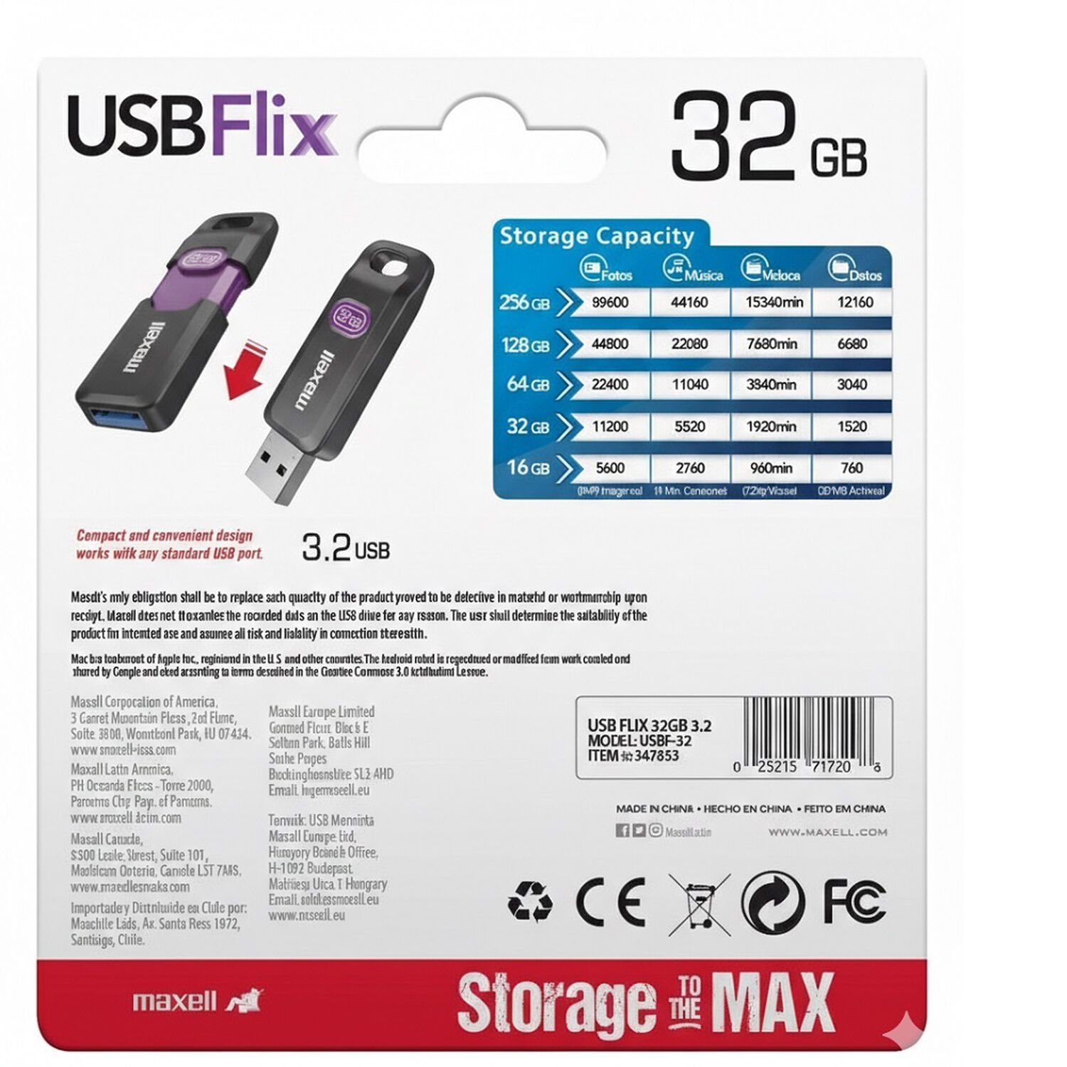Pendrive Maxell Flix 32gb Usb 3.2 Alta Velocidad image number 5.0
