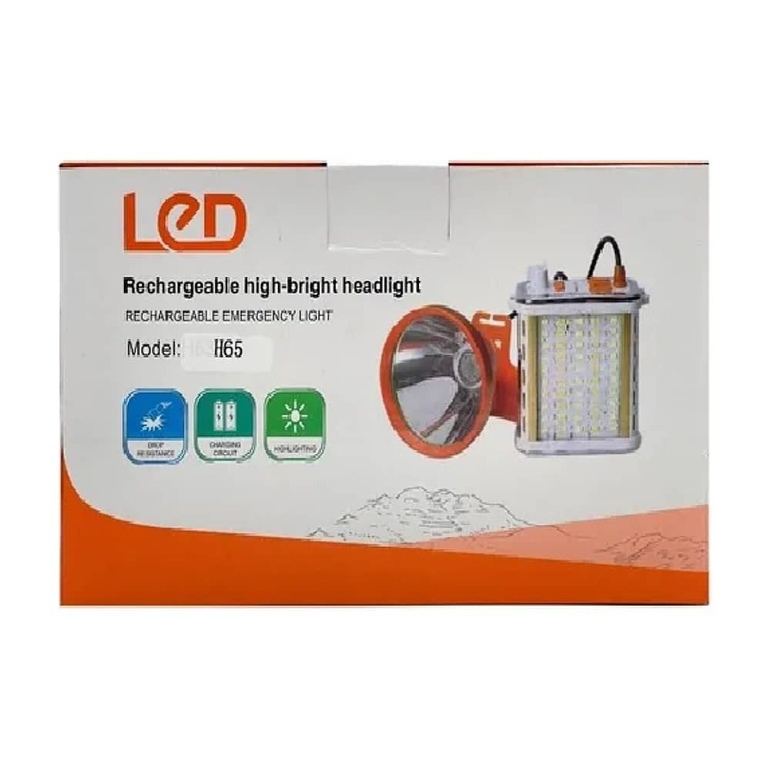 Foco De Caza Recargable Luz Blanca 800w H65 image number 1.0