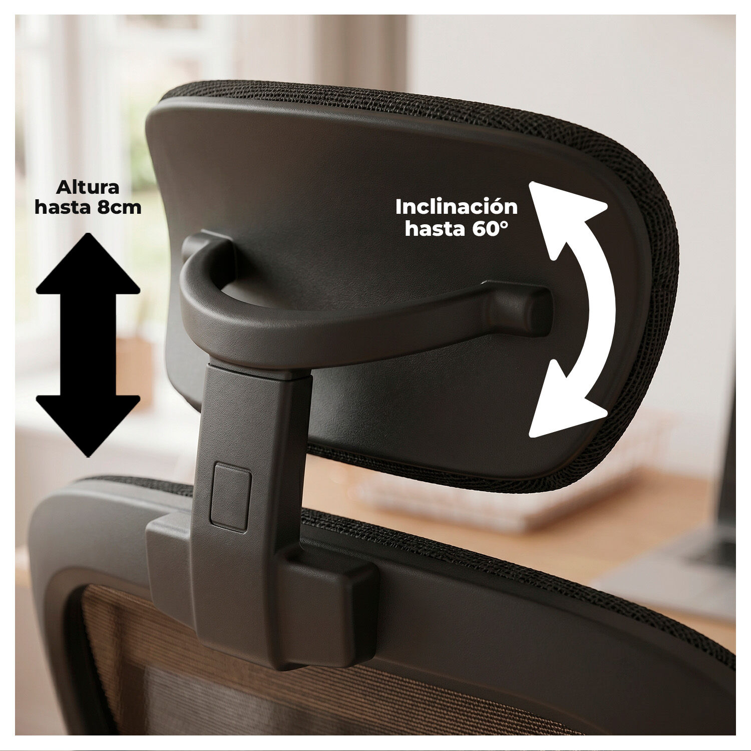 Silla Oficina Ergon&oacute;mica Reclinable Apoyacabeza image number 3.0