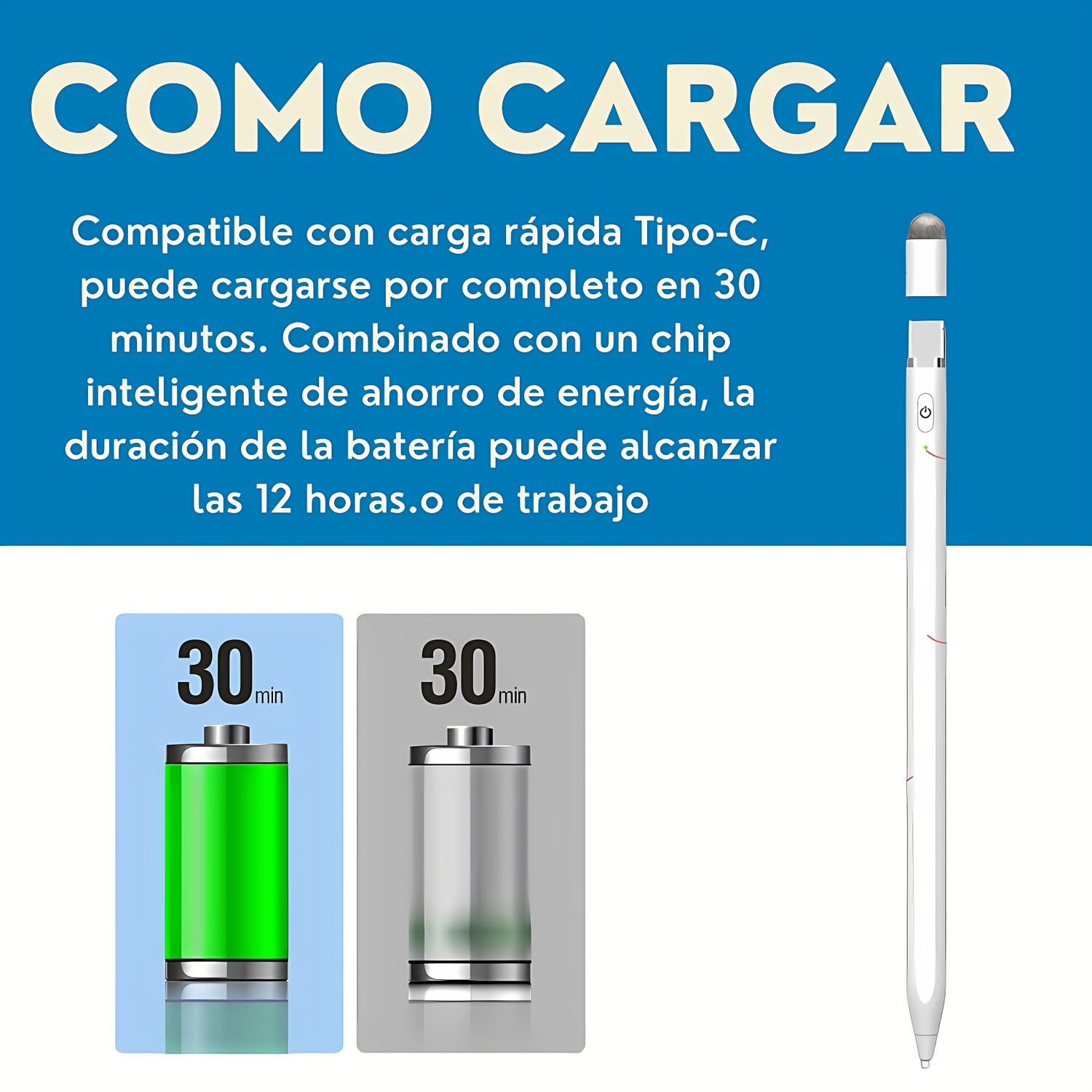 L&aacute;piz Stylus Universal 2 En 1 Con Funci&oacute;n De Inclinaci&oacute;n P7 image number 3.0