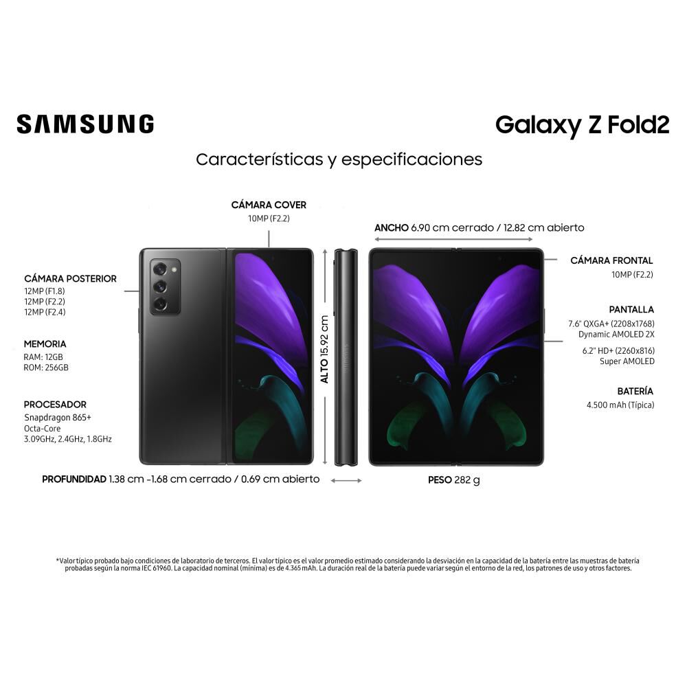 Smartphone Samsung Galaxy Z Fold2 / 256 GB / Liberado image number 4.0