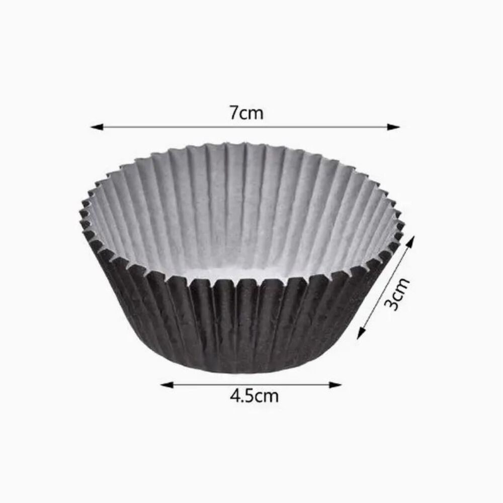 Moldes Cupcakes Papel Color Negro 48un Cotillon Celebración image number 2.0