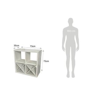 Estante Organizador Liam Blanco 2 Repisas 73x73x35 Cm