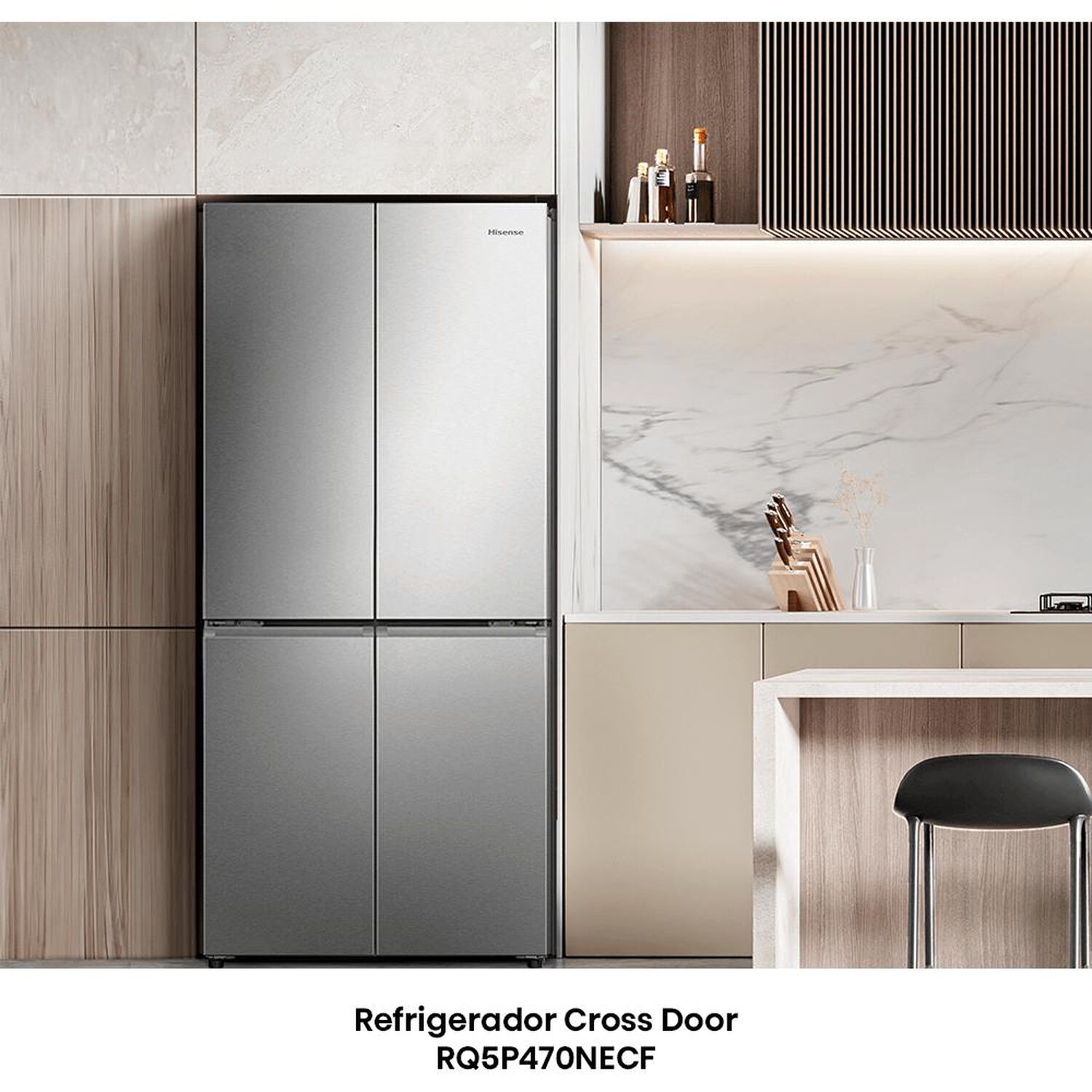 Refrigerador Side By Side Hisense RQ5P470NECF / No Frost / 456 Litros / A+ image number 8.0