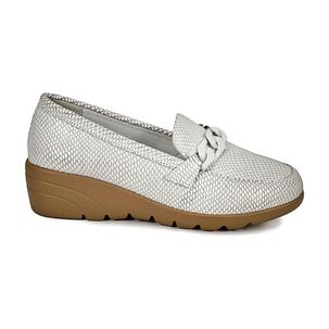 Mocas&iacute;n Cuero Hadassa Blanco