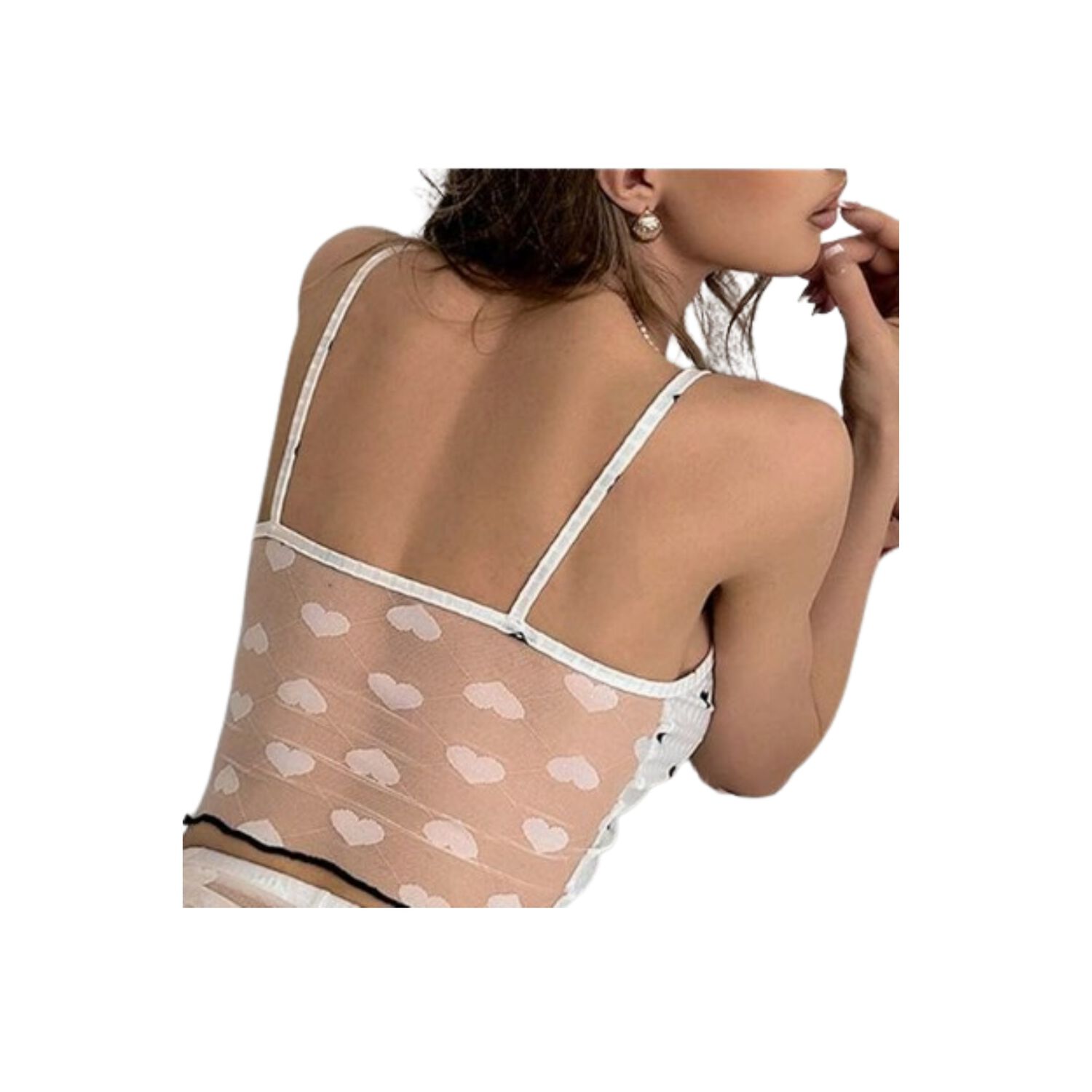 Pijama Sexy Lencer&iacute;a 2piezas Encaje Malla Transparente Mujer image number 8.0