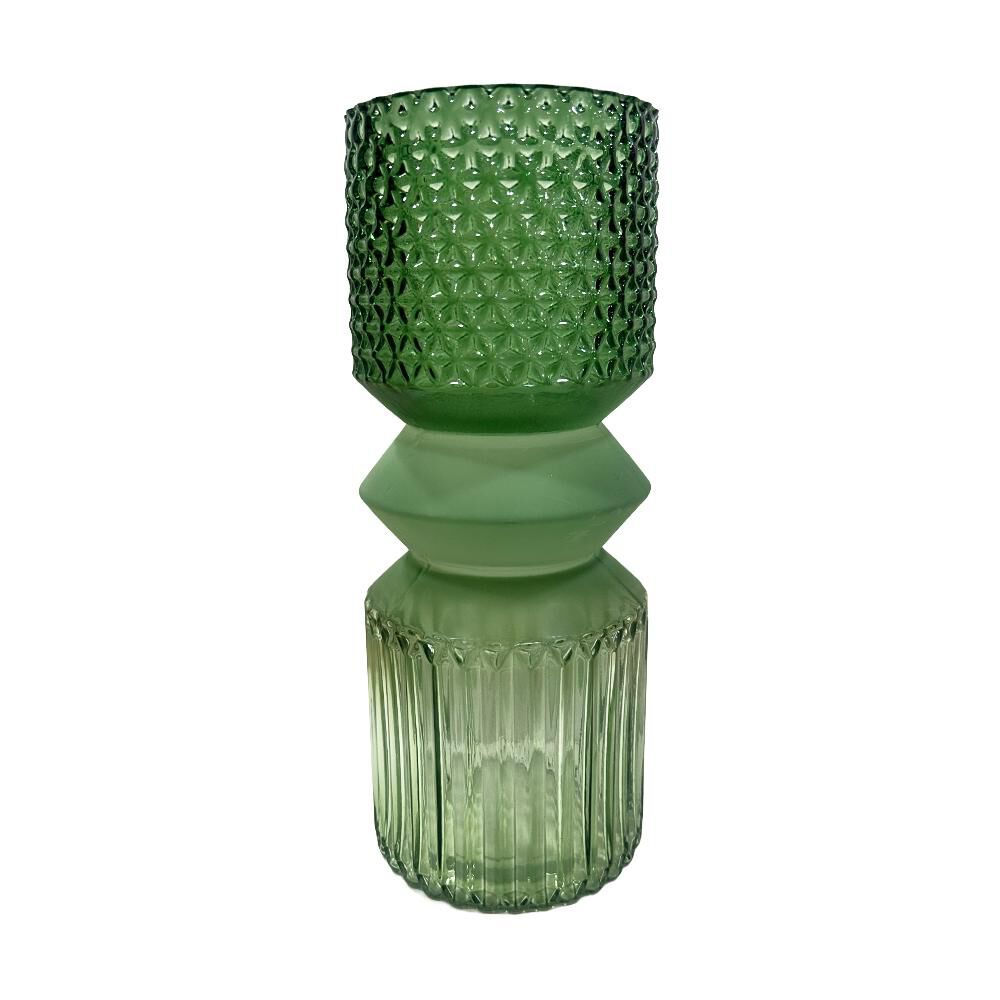 Florero De Vidrio Verde D1 Belle Noite / 24.5 Cm image number 0.0
