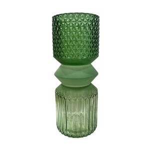 Florero De Vidrio Verde D1 Belle Noite / 24.5 Cm