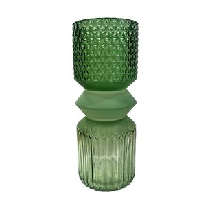 Florero De Vidrio Verde D1 Belle Noite / 24.5 Cm
