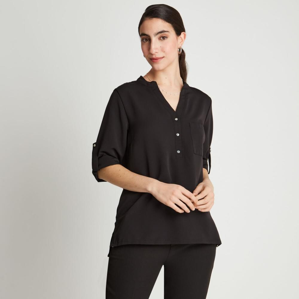 Blusa Manga 3/4 Cuello Mao Mujer Lorenzo Di Pontti image number 0.0