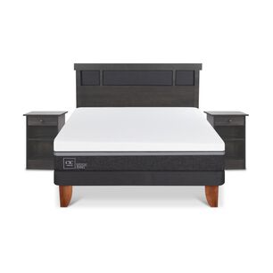 Cama Europea Cic Ortopedic Advance / 2 Plazas / Base Normal + Set De Maderas