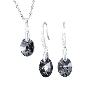 Conjunto Praga Cristales Genuinos Silver Night